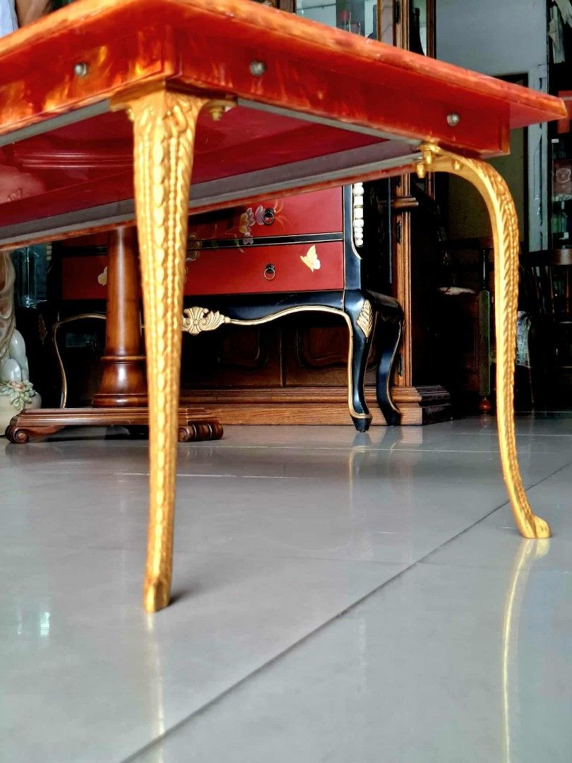 Venetian Red and Gold Lacquered Dressing Table (Category: Tables & Sets) located in Malabon City. Submitted by justineevglst (Listing ID 1414152842, Image 2). Description: Venetian Red and Gold Lacquered Dressing Table Preloved from Japan .