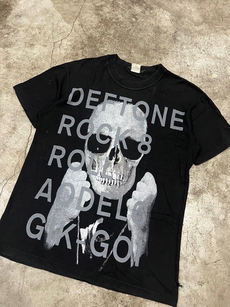 Vintage Deftone AOP T-Shirt (Category: Announcements) located in Naga. Submitted by nowhere_archive_shop (Listing ID 1414123983, Image 2). Description: Vintage Deftone AOP T-Shirt - 20/28 Sign Of Usage Stains Holes Good Condition 550+sf DM.
