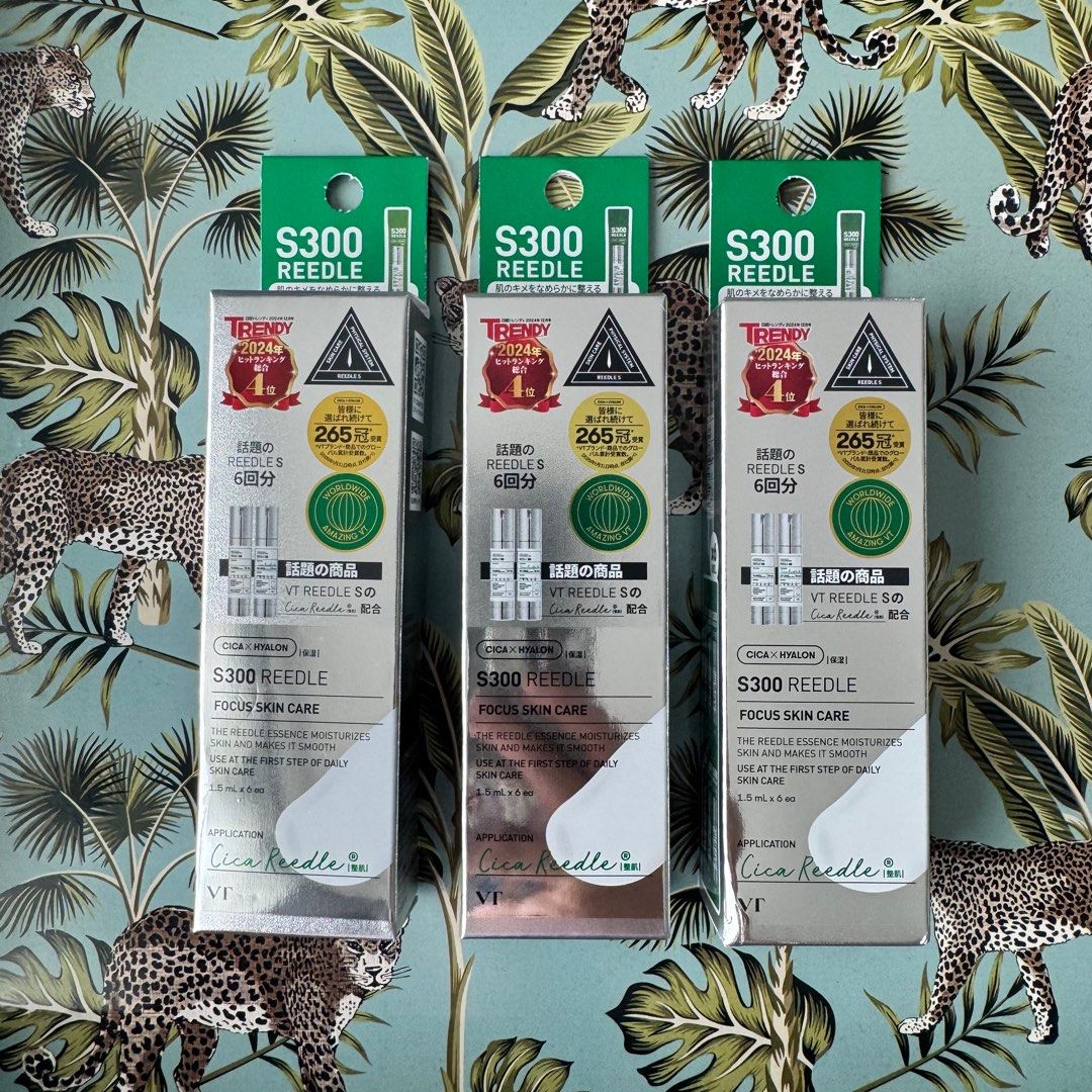 VT COSMETICS Cica Reedle S300 (Category: Face Care) located in San Juan City. Submitted by coveted87 (Listing ID 1414078668, Image 1). Description: - VT Cosmetics Cica Reedle S300 serum. - Price is per box - New and sealed product. - Contains 6 sachets per box, good for traveling - Use as the first step of your daily skincare routine. - BPI/GCash - Lala or J&T from San Juan.