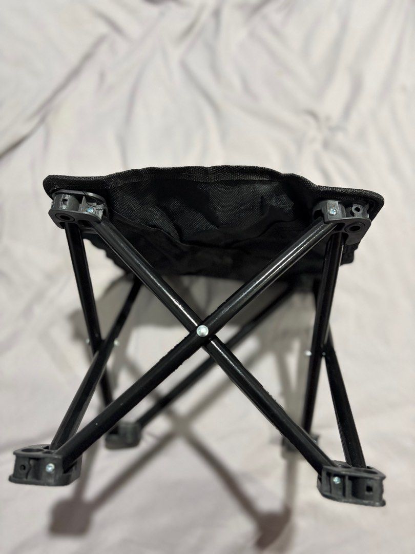 Wthb Outdoor Folding Camping Stool (Category: Chairs) located in Bulacan. Submitted by gamegirl97 (Listing ID 1414086867, Image 2). Description: - Black Wthb Outdoor folding camping stool - Black fabric seat with Wthb Outdoor logo - Black metal frame - Folds for easy storage and transport - Plastic feet for stability - Compact and lightweight - Ideal for outdoor activities.