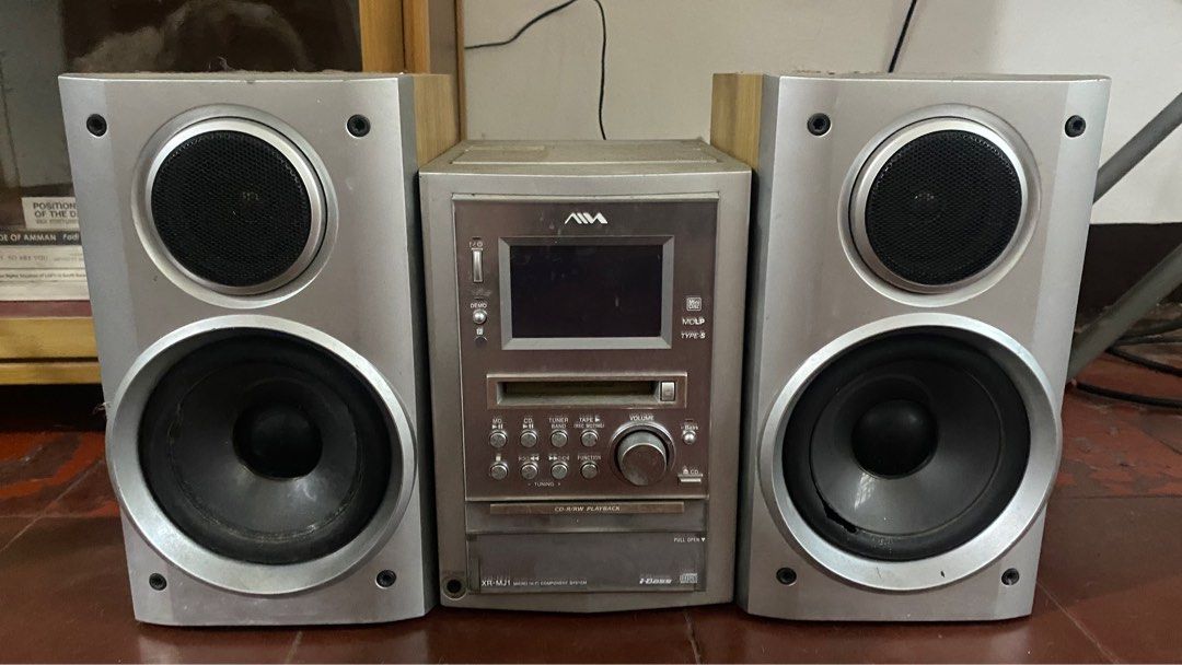 Working Aiwa XR-M621 CD Stereo System (Category: Soundbars, Speakers & Amplifiers) located in Quezon City. Submitted by ccr26 (Listing ID 1414344831, Image 1). Description: Aiwa XR-M621 CD stereo system with two speakers CD-R/RW and cassette playback Cassette head needs cleaning (using a head cleaner cassette tape) Superb audio quality With free transformer Issue: need to replace wires, check speakers. Head (cassette, cd, radio, aux) is working p