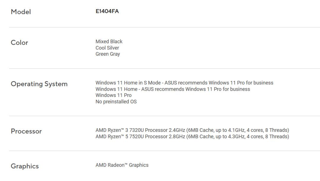 ASUS Laptop E1404FA441996153434286082
