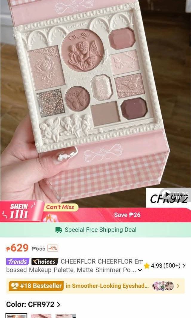Authentic cheerflor makeup palette (Category: Makeup) located in Pasig City. Submitted by jessentials (Listing ID 1414269411, Image 1). Description: .