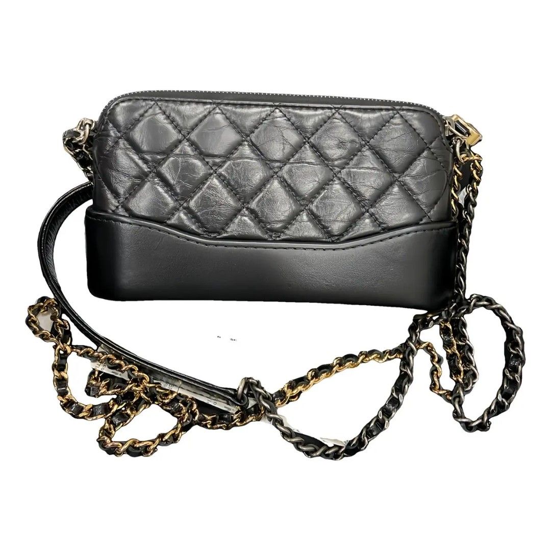 Chanel Gabrielle Small Crossbody Bag (Category: Luxury Bags & Wallets) located in Valenzuela. Submitted by randomlyn (Listing ID 1414410772, Image 2). Description: Chanel Gabrielle Mini Crossbody Bag (Japan Ukay) - Authentic Calf Leather - Quilted leather upper with smooth leather base - Chain strap with silver and gold-tone hardware - Red interior lining - Multiple compartments - Zipper closure - Chanel logo visible inside - Small and stylish de