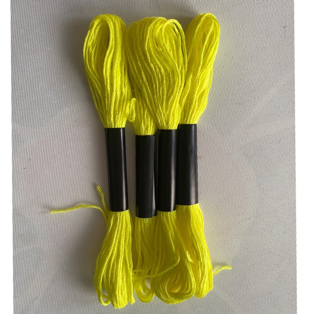 Fluorescent Polyester Cross-Stitch Thread 8M 6Assorted Colors Bracelets&Crafts (Category: Craft Supplies & Tools) located in Quezon City. Submitted by marissa_castillo (Listing ID 1414332069, Image 3). Description: Condition: brand new Measurement: 8meters long Color: as the picture shows Material: 100% polyester Price: php15 each skein Mode of Payment: Bpi or Bdo only gcash not available cod discontinued .