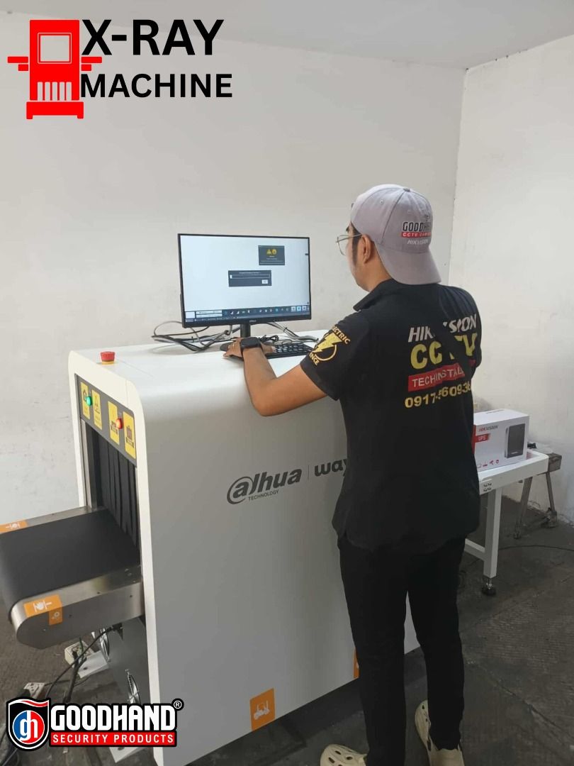Goodhand Security X-Ray Machine (Category: Other Home Appliances) located in Caloocan City. Submitted by goodhandla80487 (Listing ID 1414298425, Image 3). Description: - Dahua Security X-Ray Machine - For security screening - Includes conveyor belt - Features a display screen - Equipped with safety features and warning indicators - Designed for scanning luggage and other items - Brand new - Suitable for various security applications.