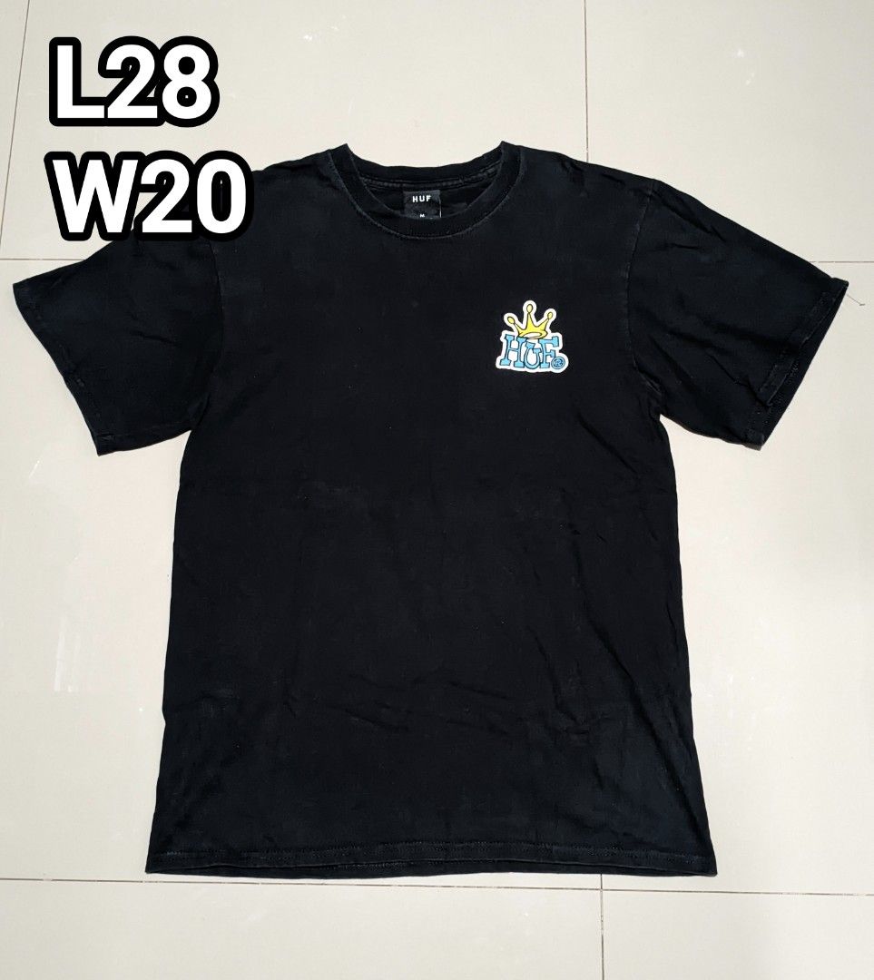 HUF Crown Logo T-shirt (Category: Tshirts & Polo Shirts ) located in Caloocan City. Submitted by wupeeram (Listing ID 1414397327, Image 2). Description: - HUF Crown Logo T-shirt - Size: Medium - Features: Crew neck, short sleeves - Material: Cotton - Measurements: L28, W20.