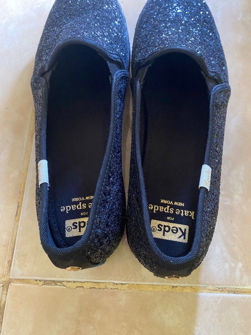 KEDS x Kate Spade Glitter Slip-On (Category: Sneakers) located in Manila. Submitted by declutterwithmarga (Listing ID 1414318686, Image 3). Description: without box.