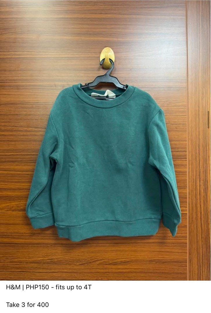 Kids Sweatshirt (H&M, etc) (Category: Babies & Kids Fashion) located in Manila. Submitted by tinywhinypreloved (Listing ID 1414409109, Image 3). Description: Details are included in each photo.
