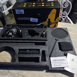 Maono Studio Microphone Set (Category: Microphones) located in Mandaluyong City. Submitted by lpc68 (Listing ID 1414259656, Image 3). Description: - Maono AU-A04H USB Microphone With Studio Headphone Set 192Khz/24 Bit Vocal Condenser Cardioid Podcast Micstudio microphone set - Includes: microphone, pop filter, foam windscreen, shock mount, and boom arm - Also includes: USB cable and user manual - Perfect for: vocals, podcasts, and streaming - Com