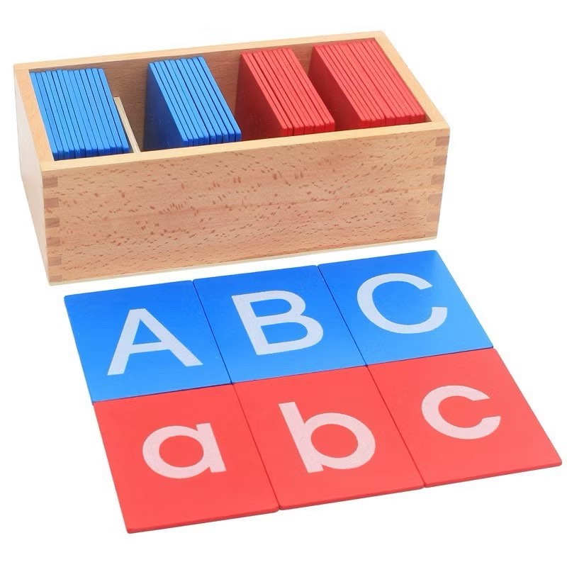 Montessori Alphabet Learning Wooden Box, Hobbies & Toys, Toys & Games ...