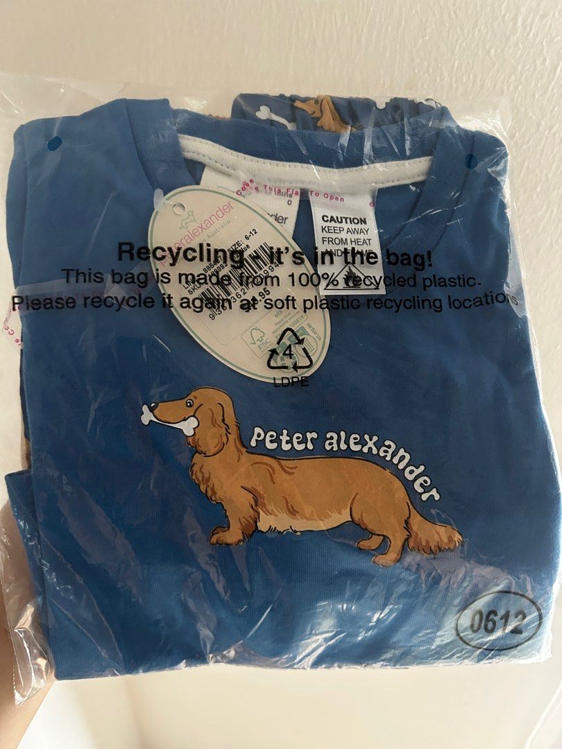 Peter Alexander Dachshund Pyjama Set - Size 6-12 (Category: Babies & Kids Fashion) located in Singapore. Submitted by unikittypurryx (Listing ID 1414336372, Image 1). Description: - Brand new Peter Alexander pyjamas co-ored set - Adorable dachshund design - Size: 6-12 months - Comes in original packaging - Perfect as a gift - Retails $49.95 Top up $4 for postage.