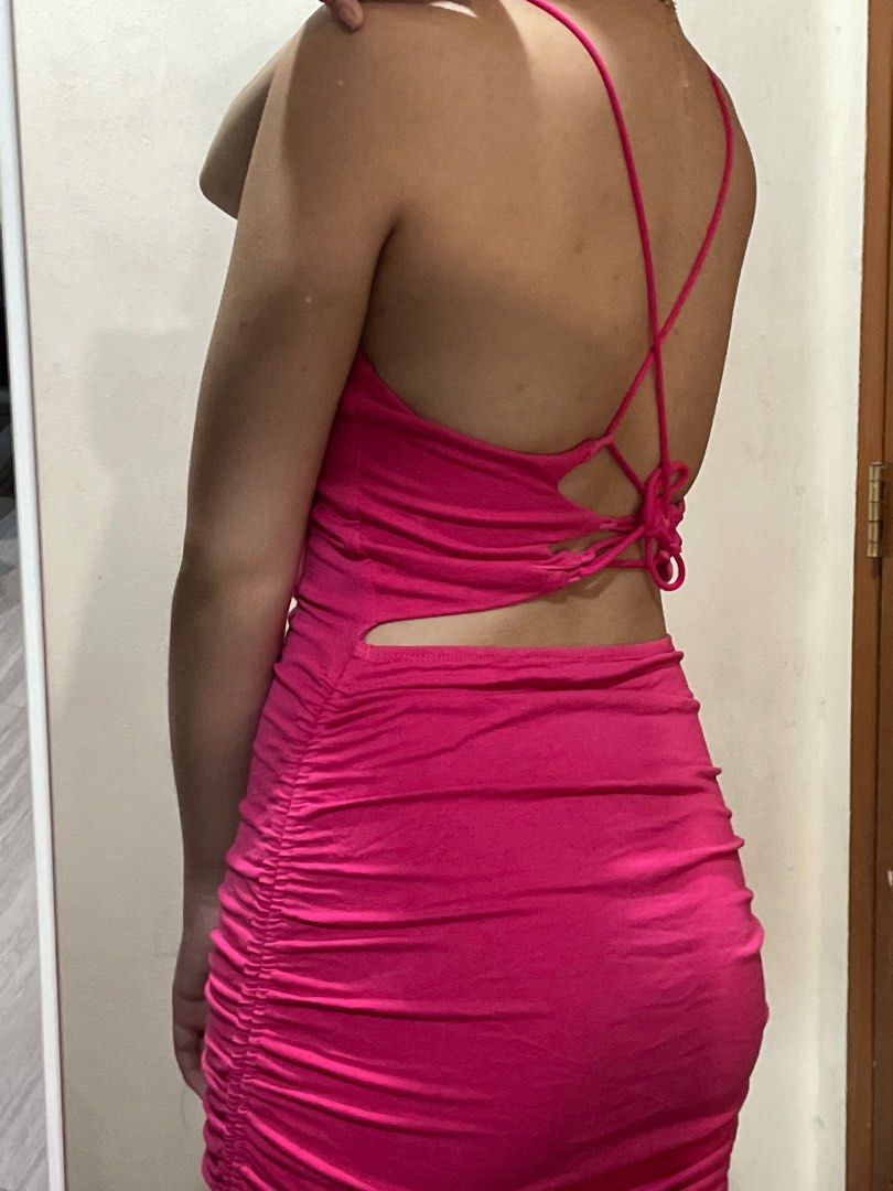 Pink Bodycon Dress with Tie Back (Category: Dresses) located in Quezon City. Submitted by jackiedc (Listing ID 1414320974, Image 2). Description: .