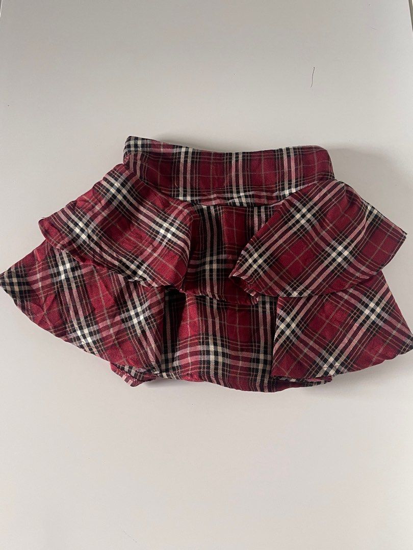 Plaid Ruffle Skirt (Category: Skirts) located in Cavite. Submitted by devilourea (Listing ID 1414306124, Image 1). Description: - Plaid mini skirt in red, black, and white - garterized (strechable) - with inner (skort style) .