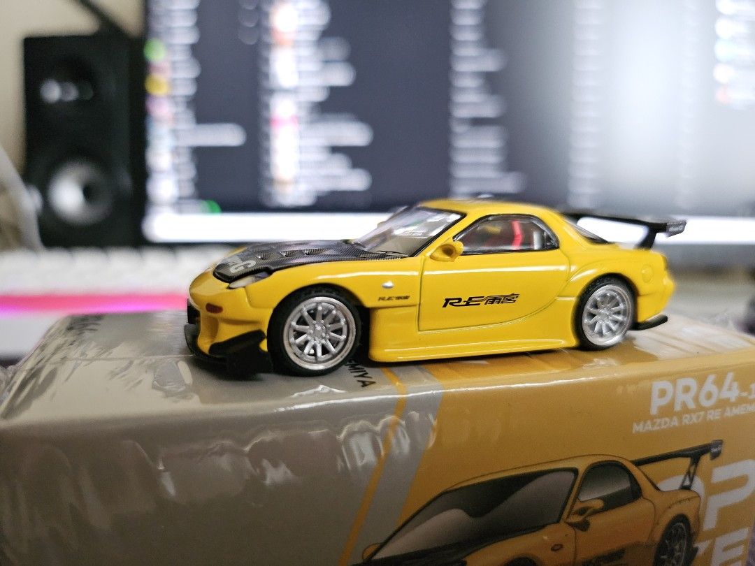 Pop Race Mazda RX7 RE Amemiya Yellow, Hobbies & Toys, Toys & Games on ...