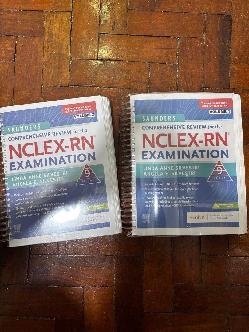 Saunders Comprehensive Review for NCLEX-RN Examination (Category: Textbooks) located in Paranaque City. Submitted by kero_url (Listing ID 1414436933, Image 1). Description: - Saunders NCLEX-RN Review, 9th Edition (Volumes 1 & 2) - Has highlights on some pages.