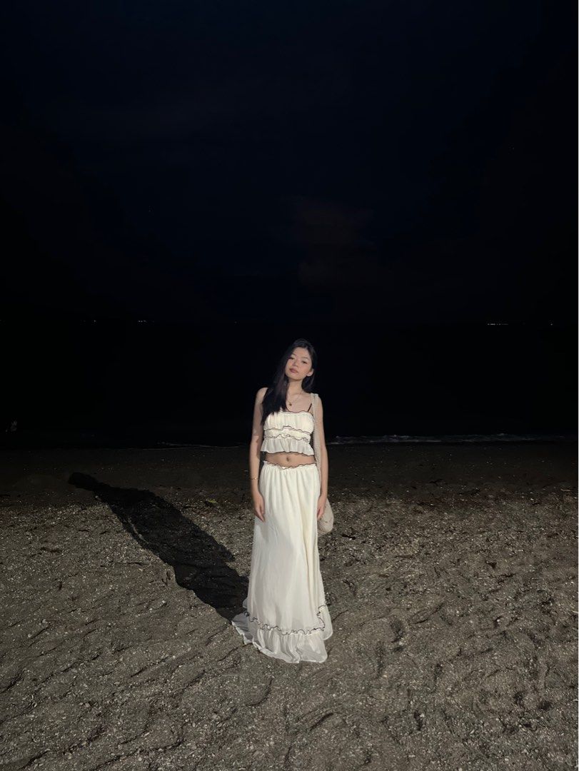 Shein Coordinate Top and Long Skirt (Category: Sets or Coordinates) located in Manila. Submitted by yraviii (Listing ID 1414432782, Image 1). Description: size xs used once only bought it for 900+ at shein app mode of delivery: jnt loc: imus, cavite .