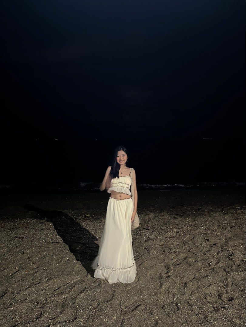 Shein Coordinate Top and Long Skirt (Category: Sets or Coordinates) located in Manila. Submitted by yraviii (Listing ID 1414432782, Image 2). Description: size xs used once only bought it for 900+ at shein app mode of delivery: jnt loc: imus, cavite .