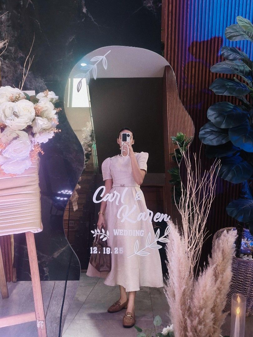 Shein Puff Sleeve Dress (Category: Dresses) located in Bulacan. Submitted by kimchistar (Listing ID 1414345624, Image 2). Description: FOR SALE or FOR RENT: Wore it once po sa wedding, then want to sell it na kasi matatambak lang nanaman since hindi naman talaga ako pala attend ng mga events. hehehe Sobraaang ganda po in person, lukot lang talaga sa pic kasi naitabi ko na yan sya nilabas ko lang ulit. Size preference 5'3 height ko, lagpas tuhod s