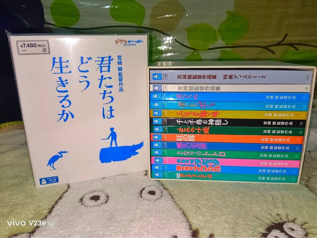 Studio Ghibli Hayao Miyazaki Bluray set (Category: CDs & DVDs) located in Muntinlupa City. Submitted by albertdj (Listing ID 1414328507, Image 2). Description: Complete Hayao Miyazaki Bluray Set Japanese released with dual audio, Japanese and English dubbed. i will include The Boy and The Heron for free bought it individual. like new condition.