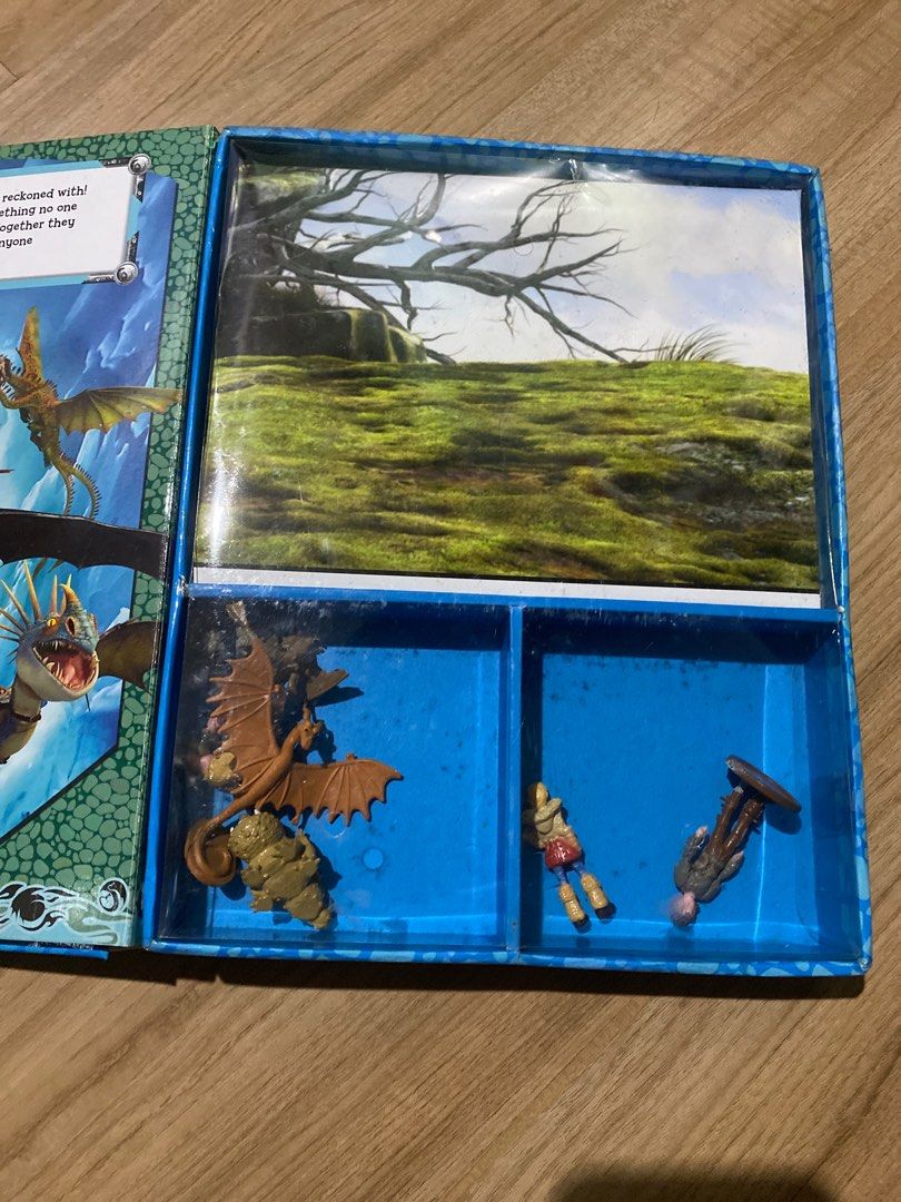 TAKE ALL 9 How to train your dragon books (Category: Children's Books) located in Manila. Submitted by ariaaaaaa07 (Listing ID 1414197807, Image 3). Description: Take all Books original! One book includes interactive map and small figurines Some books also contain stickers and a map.