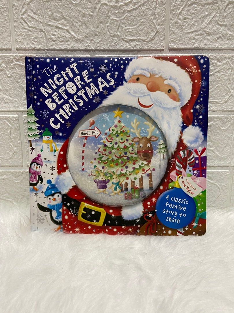 The Night Before Christmas with Snow Globe (Category: Children's Books) located in Caloocan City. Submitted by dmbooknook (Listing ID 1414273962, Image 1). Description: - Very good used condition - Large padded cover,strong pages - Colorful Illustrations 📍 Books are preloved and may have flaws like tears, creases, shelf wear, small writing, tanning, foxing, etc. Please manage your expectations. Happy Reading! 📚🩵 - Children’s books - Toddlers’ 