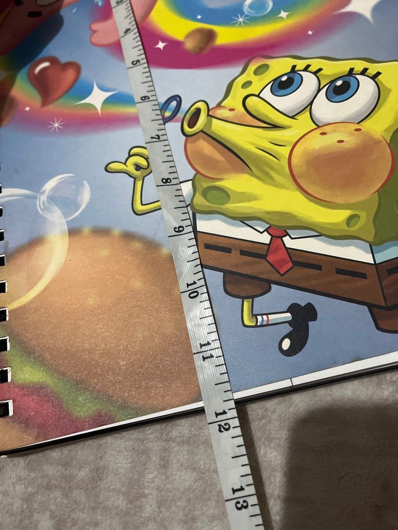 Typo Spongebob Squarepants Spiral Big Notebook (Category: Stationery & School Supplies) located in Kawit. Submitted by akcmrc (Listing ID 1414425198, Image 3). Description: 📍Kawit, Cavite ❕SHIPPING EVERY WEEKEND❕ ✨only a few pages ripped.