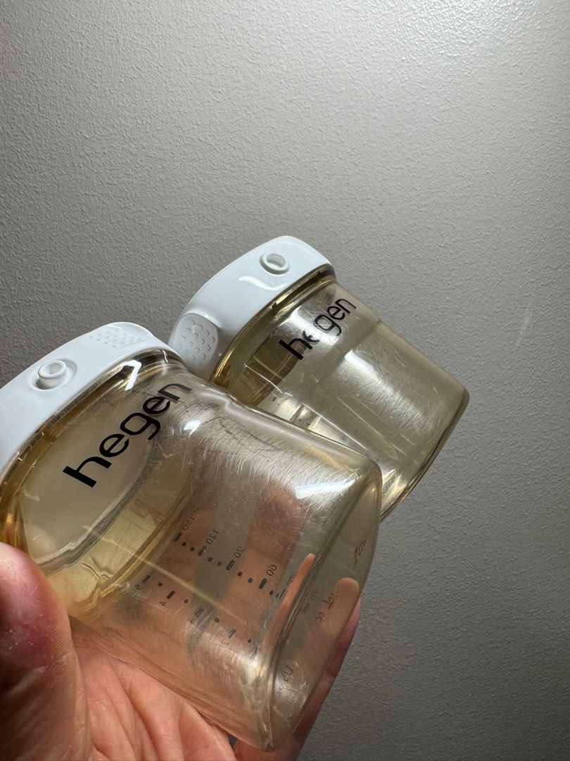 2 HEGEN 5oz / 150ml storage bottles (Category: Breastfeeding & Bottle Feeding) located in Quezon City. Submitted by lrski (Listing ID 1414601862, Image 2). Description: With light scratches (see second photo).