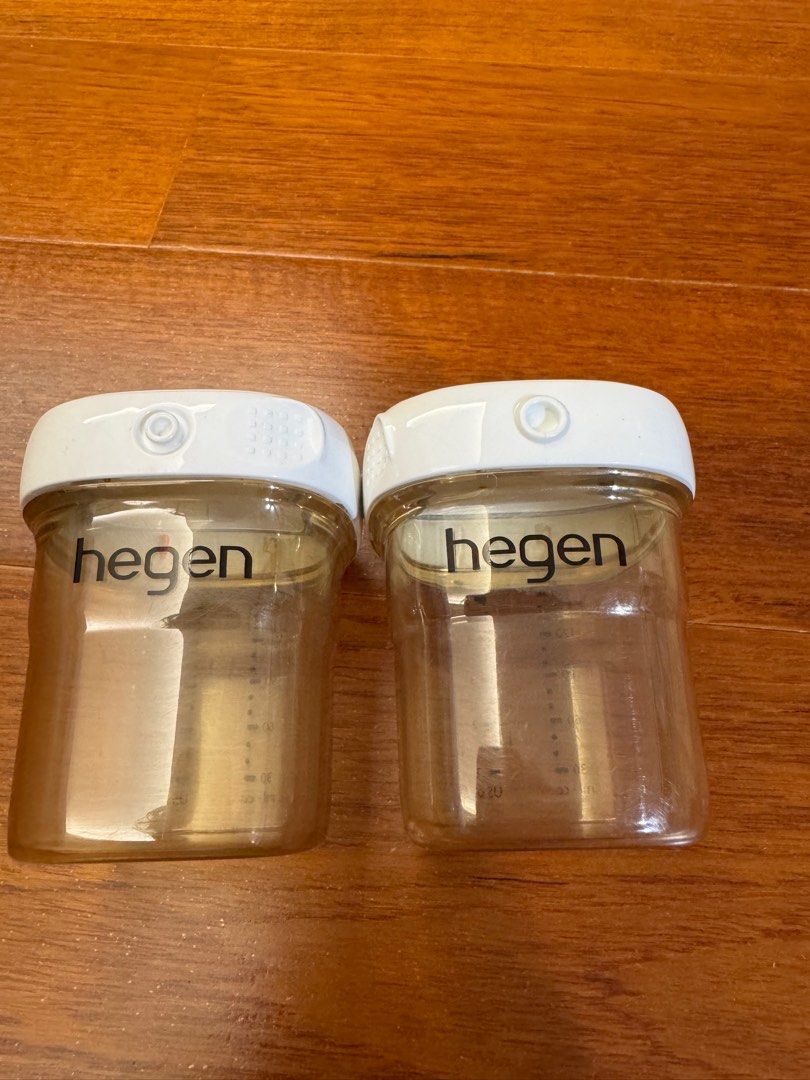 2 HEGEN 5oz / 150ml storage bottles (Category: Breastfeeding & Bottle Feeding) located in Quezon City. Submitted by lrski (Listing ID 1414601862, Image 1). Description: With light scratches (see second photo).