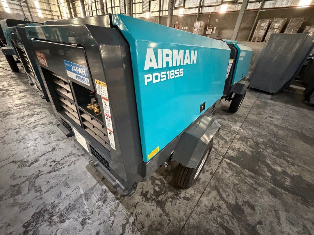 Airman Brand New 185 cfm (Category: Construction Tools & Equipment) located in Manila. Submitted by santiago0721 (Listing ID 1414441822, Image 3). Description: Brand New Unit Many stocks available Airman Japan made (best brand in the market) Heavy duty 185 cfm Kubota Engine Can run 2 units jackhammers.