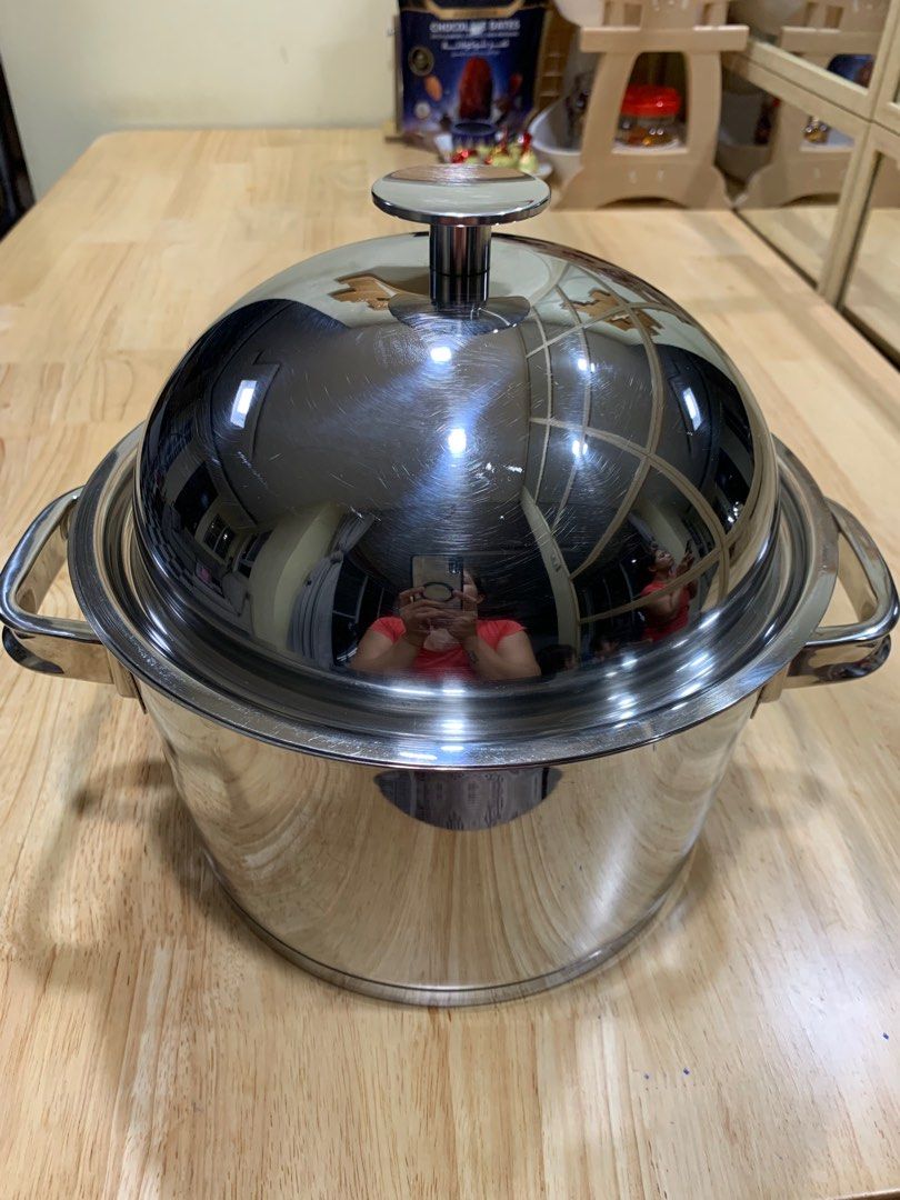 Allevo 24cm STS316 Stainless&Copper Casserole (Category: Cookware & Accessories) located in Cavite. Submitted by rwyanewade39874 (Listing ID 1414467947, Image 2). Description: Allevo 316 stainless steel & copper casserole/pot Domed Lid Premium STS 316 & copper construction Gas/electric/induction Makapal mabigat solido Bago pa Pickup via lalamove J&t or Flash for nationwide .