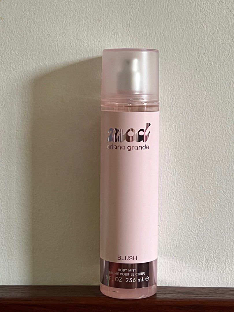 Ariana Grande Mod Blush Body Mist (Category: Fragrance & Deodorants) located in Manila. Submitted by kitkat24 (Listing ID 1414510208, Image 1). Description: 2 units available! - Ariana Grande Mod Blush body mist - 8 fl oz (236 mL) bottle - Light pink color - Clear cap - Silver label - Brand new.