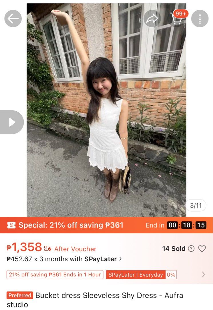 AUFRA STUDIO BUCKET DRESS SMALL (Category: Dresses) located in Cainta. Submitted by pillowsdecluttering (Listing ID 1414608817, Image 1). Description: Worn once only during photoshoot.