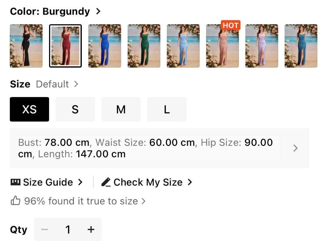 Burgundy Long Dress (Category: Dresses) located in Taguig. Submitted by rycarts (Listing ID 1414517504, Image 2). Description: Only used once .