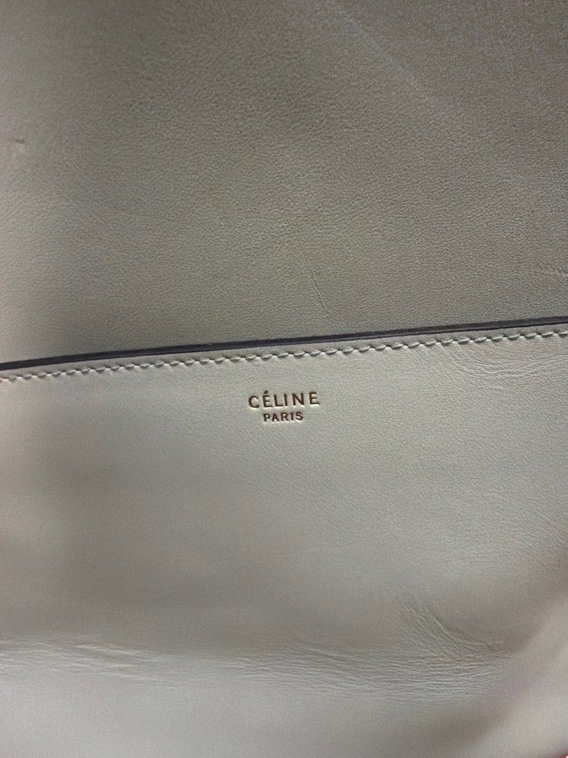 Rush sale Celine Bucket Bag (Category: Luxury Bags & Wallets) located in Quezon City. Submitted by branded_closet01 (Listing ID 1414591077, Image 2). Description: - Celine bucket bag - Light green color - Made of leather - Spacious interior with multiple pockets - Includes shoulder strap - Magnetic closure - Celine logo visible inside RUSH SALE .
