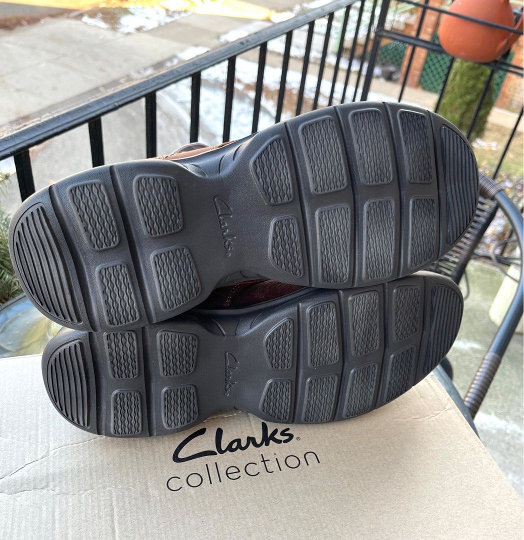 Clarks Bradley Mid Brown Tumb Shoes (Category: Casual Shoes) located in Makati City. Submitted by mike.bewer (Listing ID 1414449202, Image 3). Description: - Clarks Bradley Mid shoes - Brown leather upper - Lace-up closure - Size: 11M - Durable sole - Includes original box - Comfortable insole - Original price: $99.99 Buyer shoulders the shipping fee Pay first policy. Thanks. 😎.