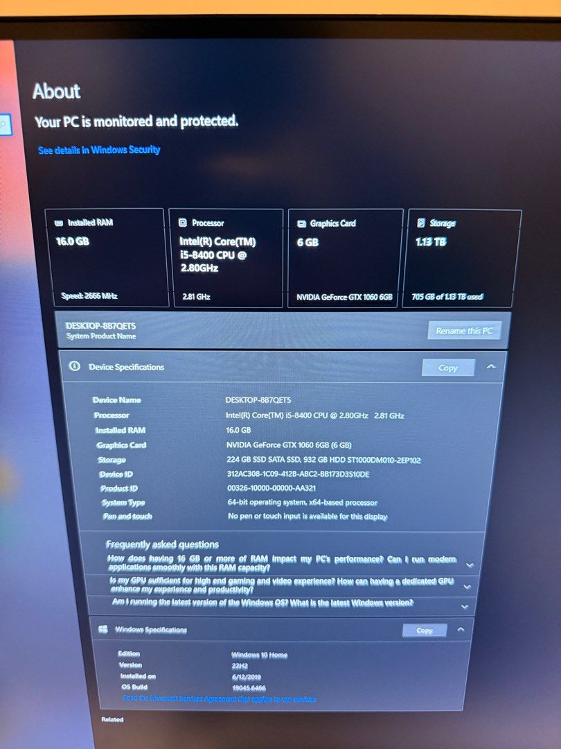 Gaming PC - NVIDIA GeForce GTX 1060 6GB65605828109953112