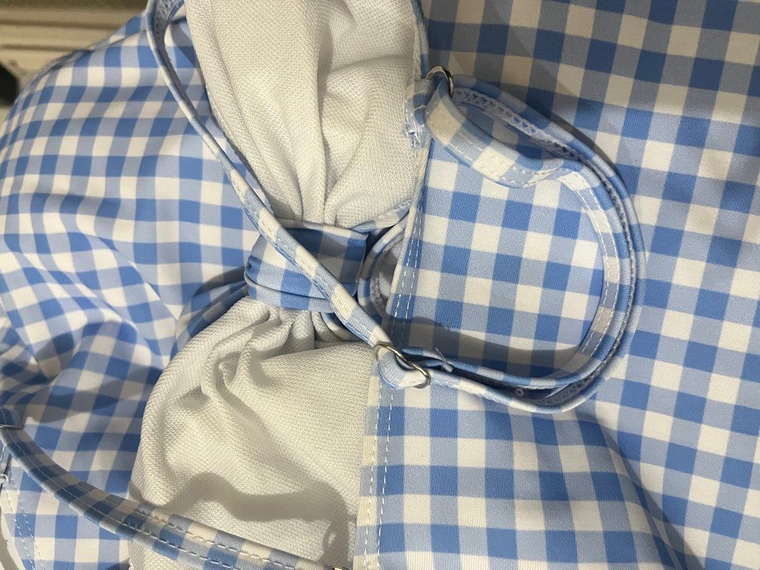 Gingham One-Piece Swimsuit (Category: Bikinis & Swimsuits) located in Valenzuela. Submitted by mrythings (Listing ID 1414616332, Image 2). Description: Padded swimsuit. Adjustable strap Not used but wash once XS-Small body type RFS: decluttering.