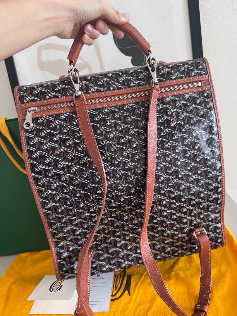 Goyard Saint Leger Handbag Black Canvas (Category: Luxury Bags & Wallets) located in Manila. Submitted by helloseptembermnl (Listing ID 1414443438, Image 3). Description: Dustbag, Paperbag Included Very minimal signs of usage Bought April 2024 in Goyard Korea Black/Tan .