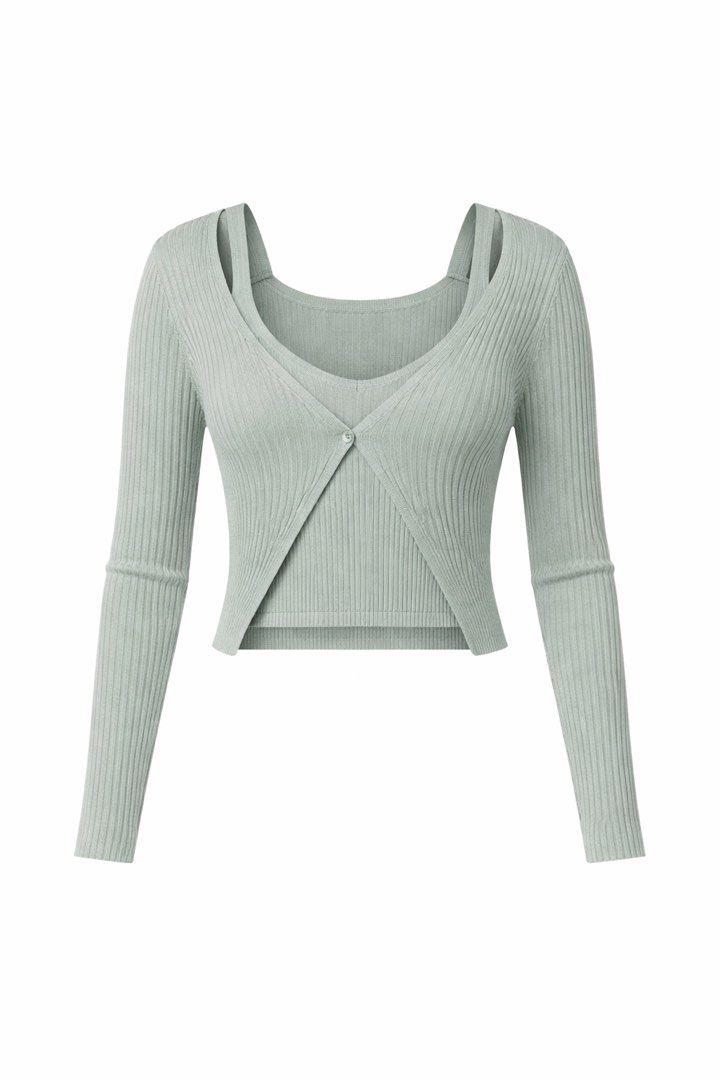 Guess Green Reese Double Layer Knit Top (Category: Shirts) located in Pasig City. Submitted by cindyyrella (Listing ID 1414456788, Image 1). Description: - Original price is almost 4k selling it for just 1k pesos - brand new - RFS: not my style - if it’s posted it is still available.