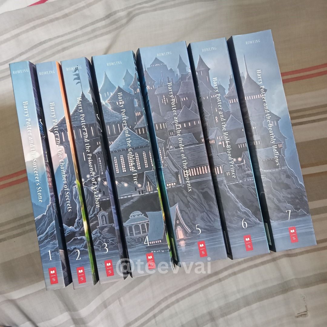 Harry Potter Book Set (Category: Storybooks) located in Calamba. Submitted by teevvai (Listing ID 1414543654, Image 3). Description: Harry Potter Book Set by J.K. Rowling Publisher: Scholastic RFS: need funds Paperback/Softbound (can be bought individually) ❌ = not available Volume 1 - Sorcerer's Stone ❌ Volume 2 - Chamber of Secrets Volume 3 - Prisoner of Azkaban Volume 4 - Goblet of Fire Volume 5 - Order of the Phoenix Volume 6 - Half-Blood Pri