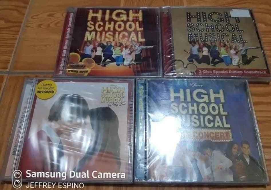 High School Musical Soundtrack CD (Category: CDs & DVDs) located in Quezon City. Submitted by jeffreyespino (Listing ID 1414443980, Image 1). Description: -Prices from Php650-Php1000 each - High School Musical OST CD's - Includes the original soundtrack CD. - Also includes a special edition CD. - Special edition features "What Time Is It?" and "Non-Stop Dance Party". - All CDs are in their original cases. - Perfect for High School Musical fans! A