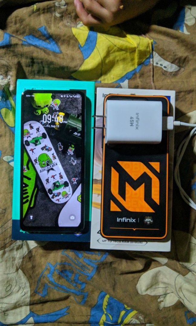 INFINIX NOTE 30 (Category: Android Others) located in Manila. Submitted by zealbird-bfb3 (Listing ID 1414605422, Image 2). Description: Infinix Note 30 4G (High-Tier 256GB / 16GB RAM) QUICK SPECS: Storage: 256GB ROM RAM: 8GB + 8GB Extended RAM (Total 16GB) Processor: Helio G99 (Gaming Grade) Display: 120Hz Refresh Rate Sound: Dual Speakers by JBL Battery: 5000mAh with 45W Fast Charging and Bypass Charging CONDITION: Performance: 10/10 (100% worki