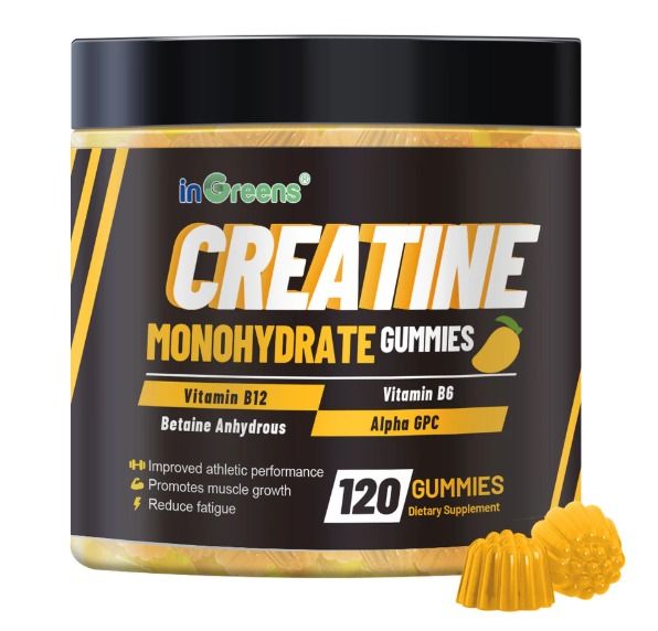 inGreens 6000mg Creatine Monohydrate Gummies,Potent Creatine Supplement ...