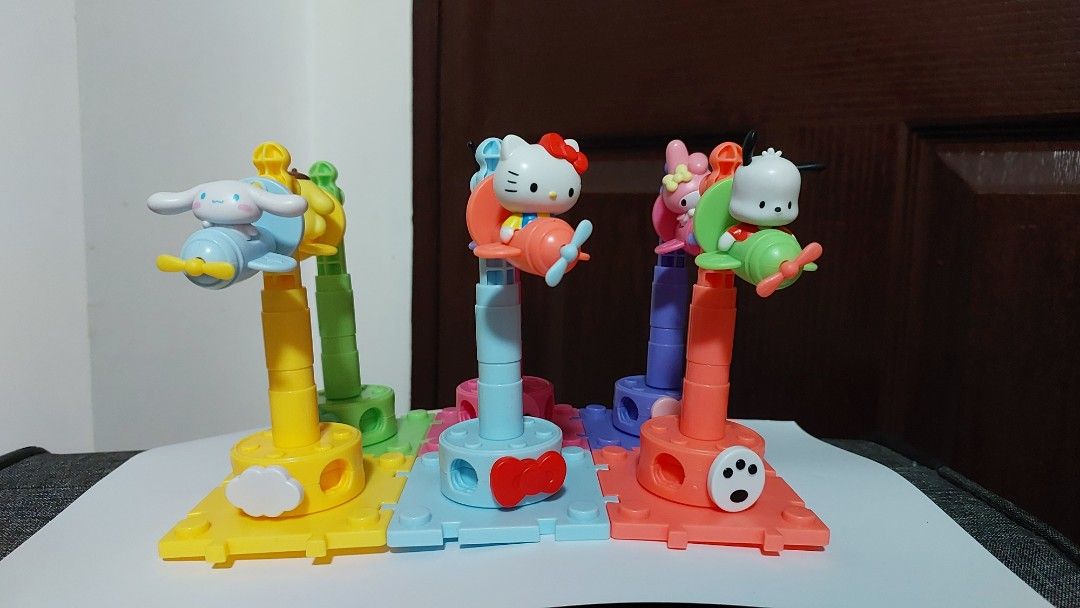 Jollibee Kiddie Meal Sanrio Blindbox (Complete Set) (Category: Designer & Blind Box Toys) located in Lapu Lapu. Submitted by illust_by_marquaine (Listing ID 1414577469, Image 1). Description: Jollibee Kiddie Meal Sanrio Blindbox (Complete Set) - Collectible - Php 500 for all 6 (sold as set) - Complete parts - No box (will be packaged with bubble wrap).
