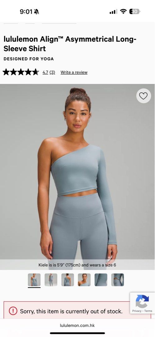 Lululemon Align Asymmetrical Long-Sleeve Shirt (Category: Activewear) located in Angeles City. Submitted by gillian_a (Listing ID 1414445251, Image 1). Description: Lululemon Asymmetrical LS - removable padding - size 8 (can fit a M/L) - brand new with tag - SRP: HKD780 (~₱5900+) - RFS: already have this style DM if interested! 🫶🏻.