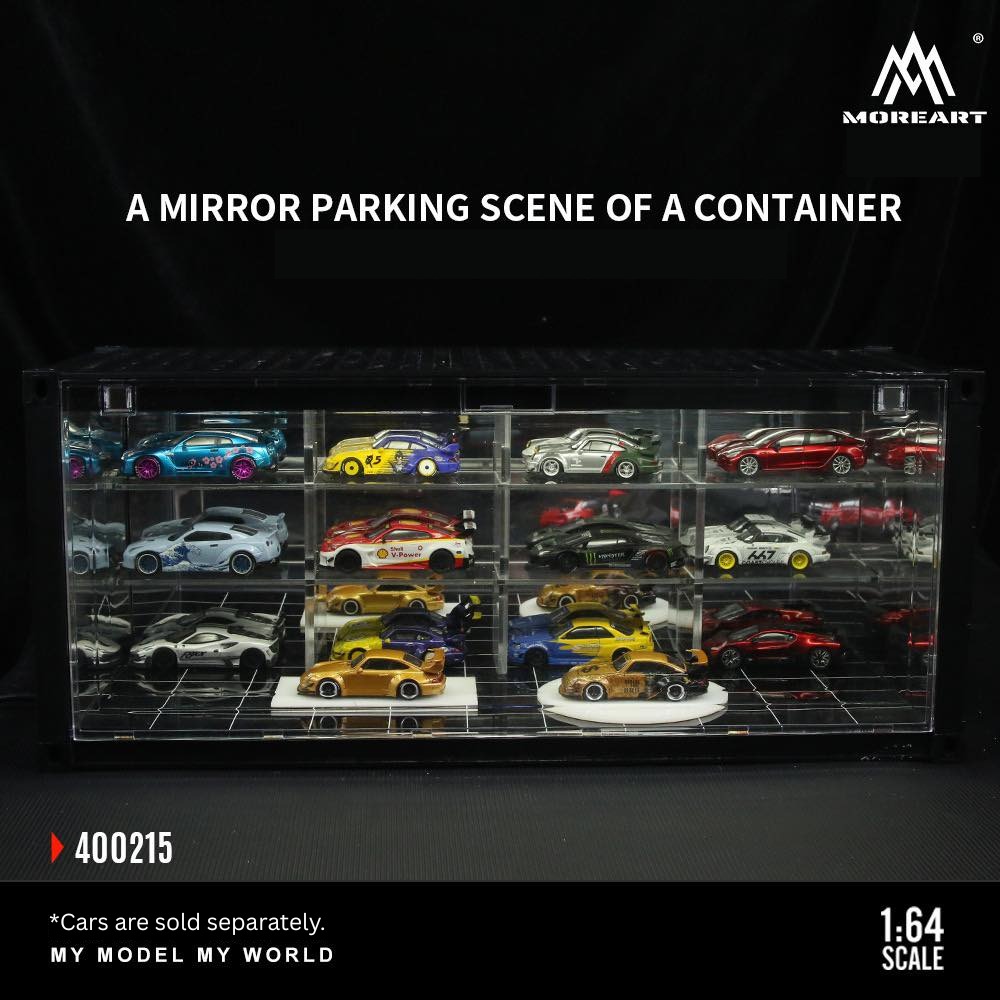 MoreArt 1/64 Scale Container Mirror Parking Scene Simulation Assembly ...