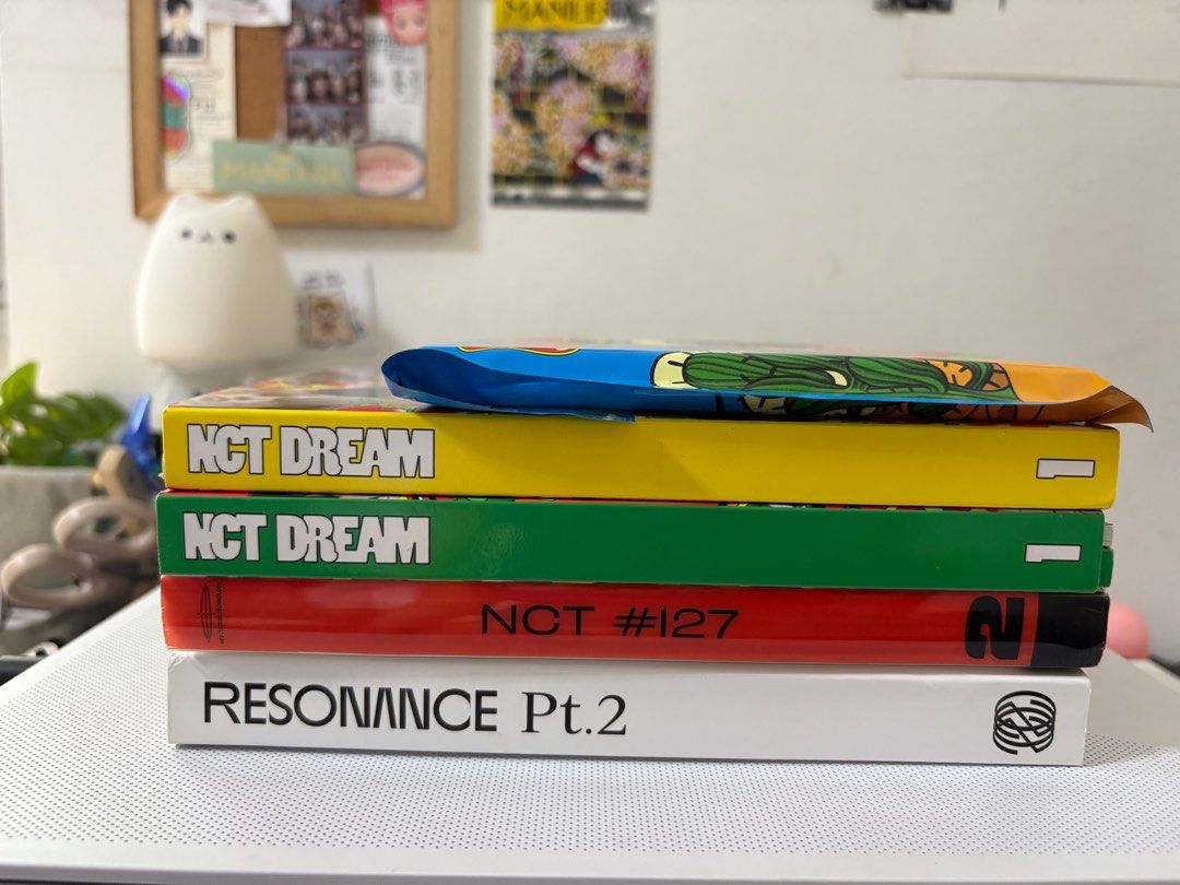 NCT Unsealed Albums (TAKE ALL) (Category: CDs & DVDs) located in Binan City. Submitted by 96erin (Listing ID 1414492957, Image 2). Description: NCT UNSEALED ALBUMS [TAKE ALL] 🌟 complete inclusions. NO photocards included. 🌟 member specific inclusions are stated below: resonance pt. 2 (no poster & sticker) neo zone c ver hot sauce boring ver. (renjun poster) hot sauce chilling ver. (mark poster) hot sauce jewel case (chenle cover) MOP: gcash MOD