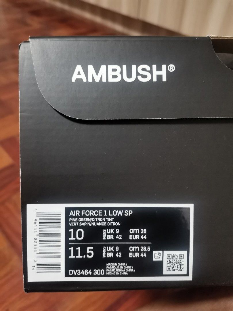 Nike x Ambush Air Force 1 Low Green (Category: Sneakers) located in Quezon City. Submitted by JordanCarlo (Listing ID 1414611188, Image 2). Description: - Authentic Nike x Ambush Air Force 1 Low - Pine Green colorway - BNDS - Nike SNKRS release - Size 10 .