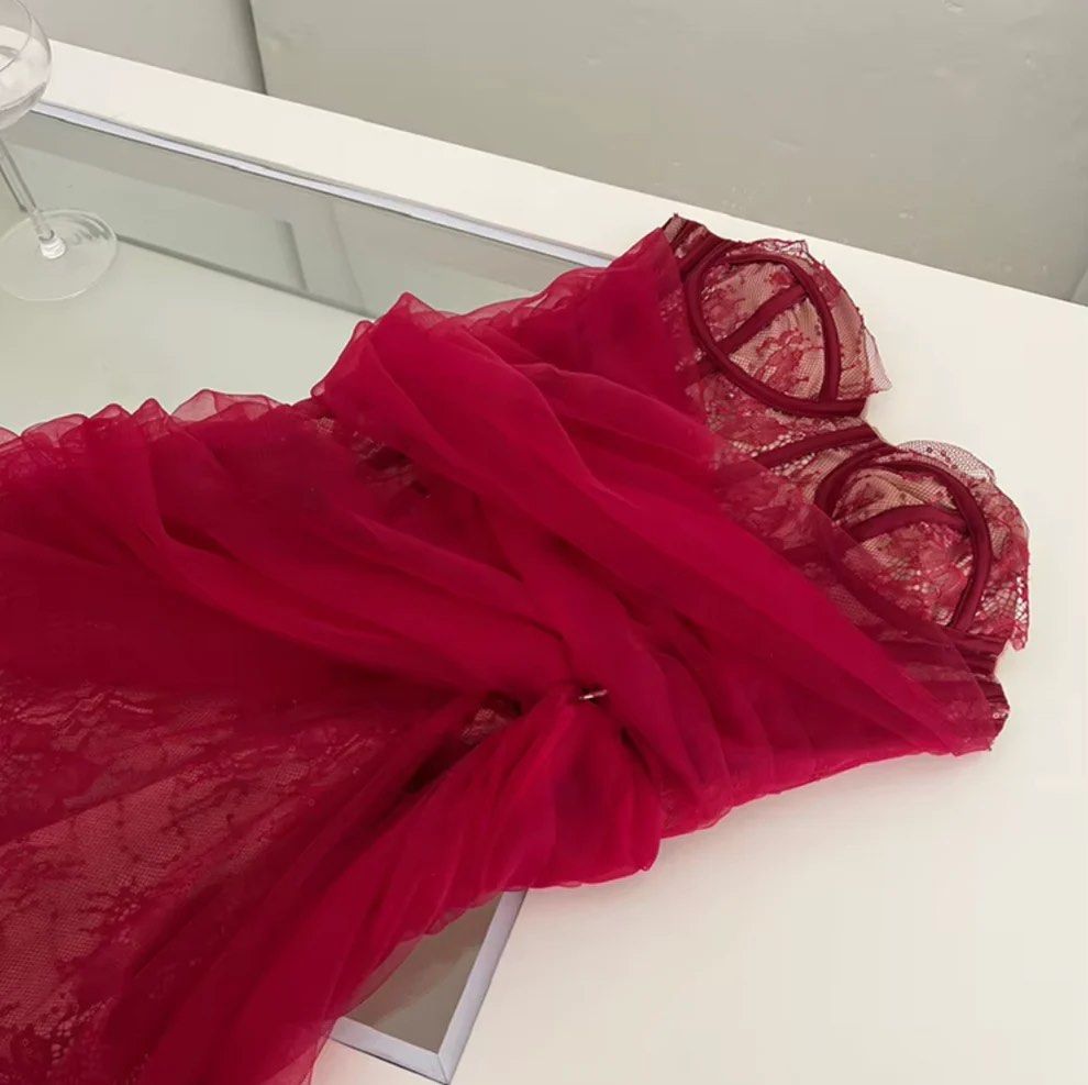 Red Dress (Category: Dresses) located in Quezon City. Submitted by declutterwithgel (Listing ID 1414481847, Image 3). Description: Only used once, OG price worth 2k++, super pretty! ♡ .